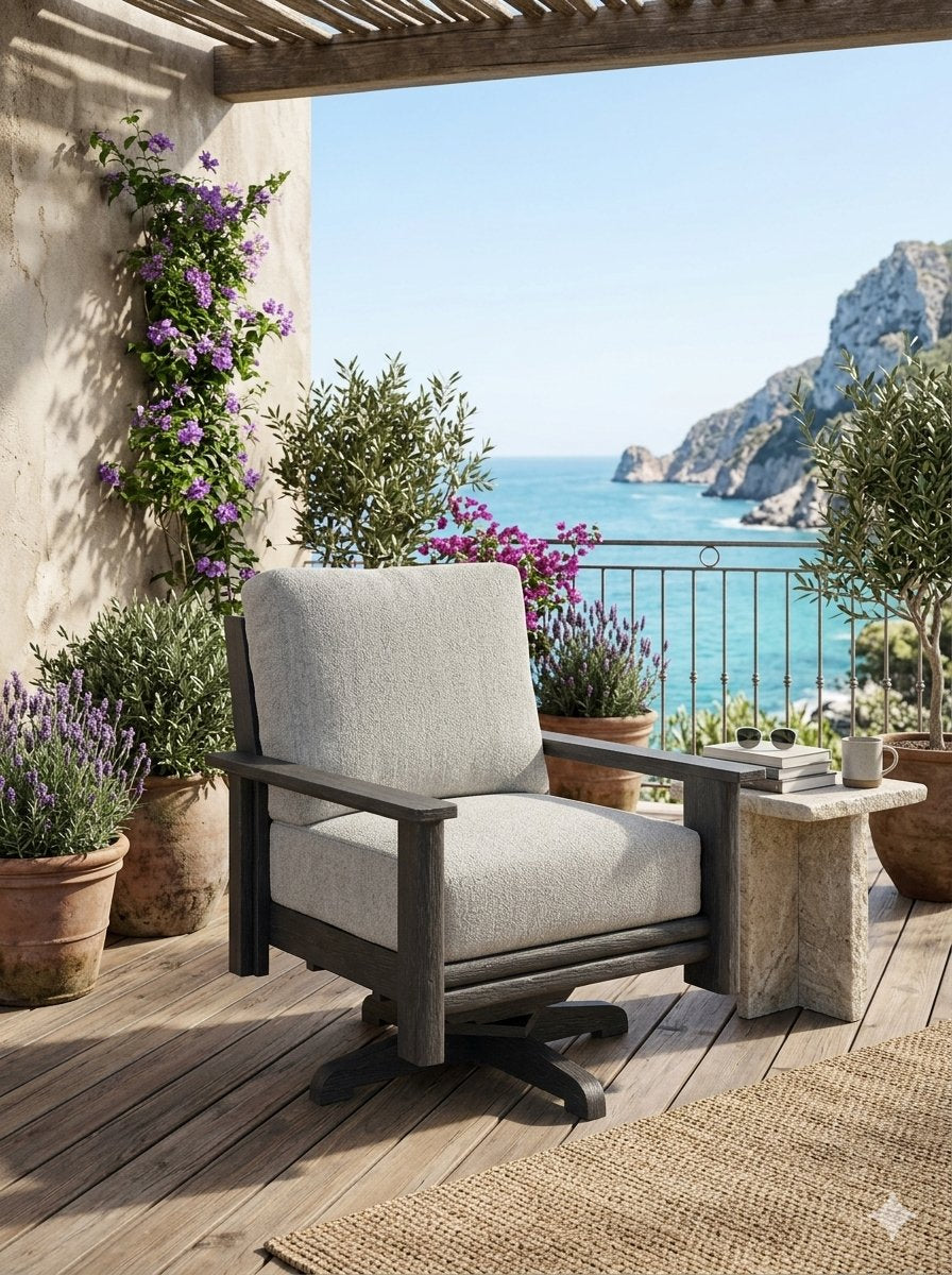 Portside Cushion Swivel Lounge Chair Frame by Tropitone