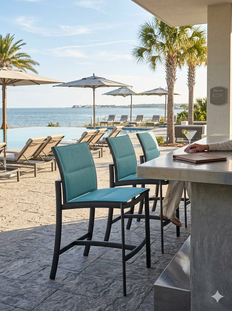 KOR Padded Sling Armless Bar Stool by Tropitone