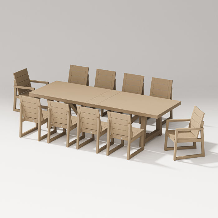 Elevate  11-Piece A-Frame  Dining Table by Polywood Designer series