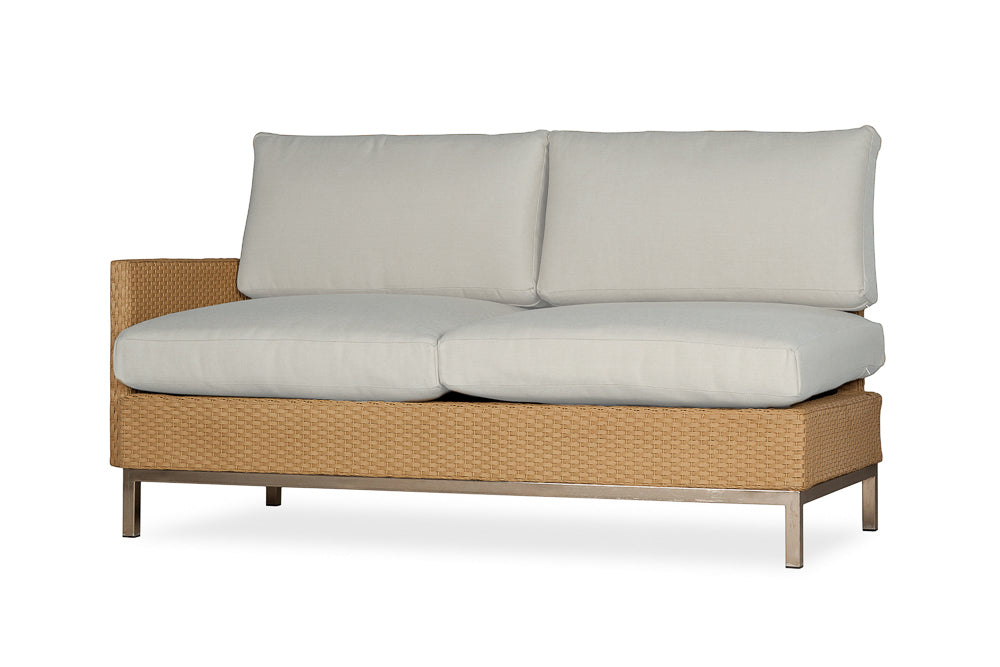 Elements Right Arm Settee with Loom Arm and Back By Lloyd Flanders
