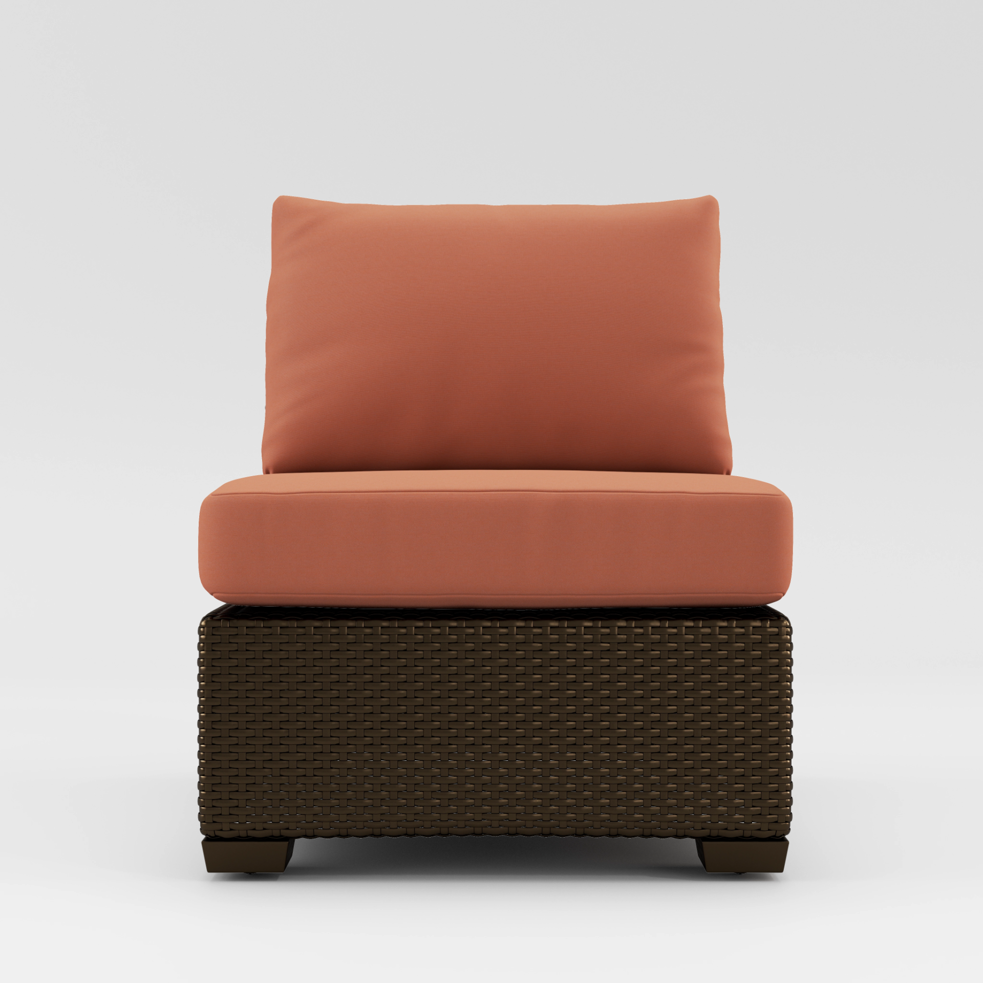 Fusion Central Armless Chair - Pillow Back by Brown Jordan