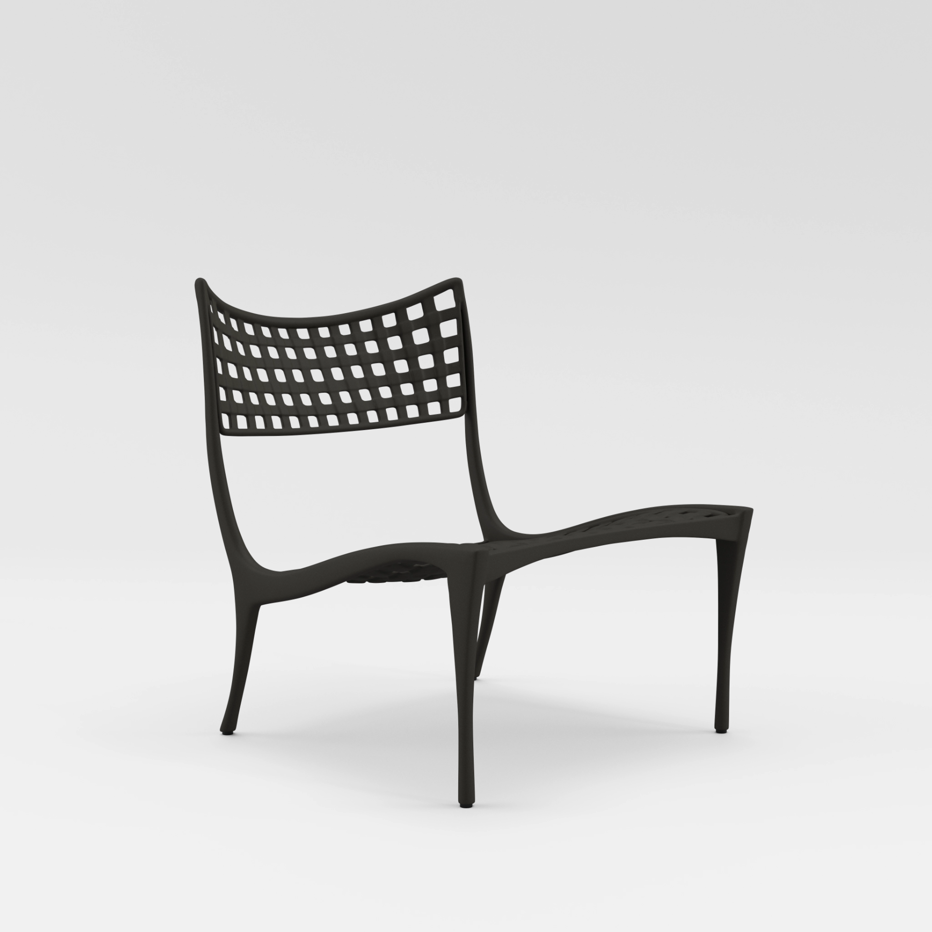 Sol Y Luna Armless Lounge Chair Without Cushion by Brown Jordan