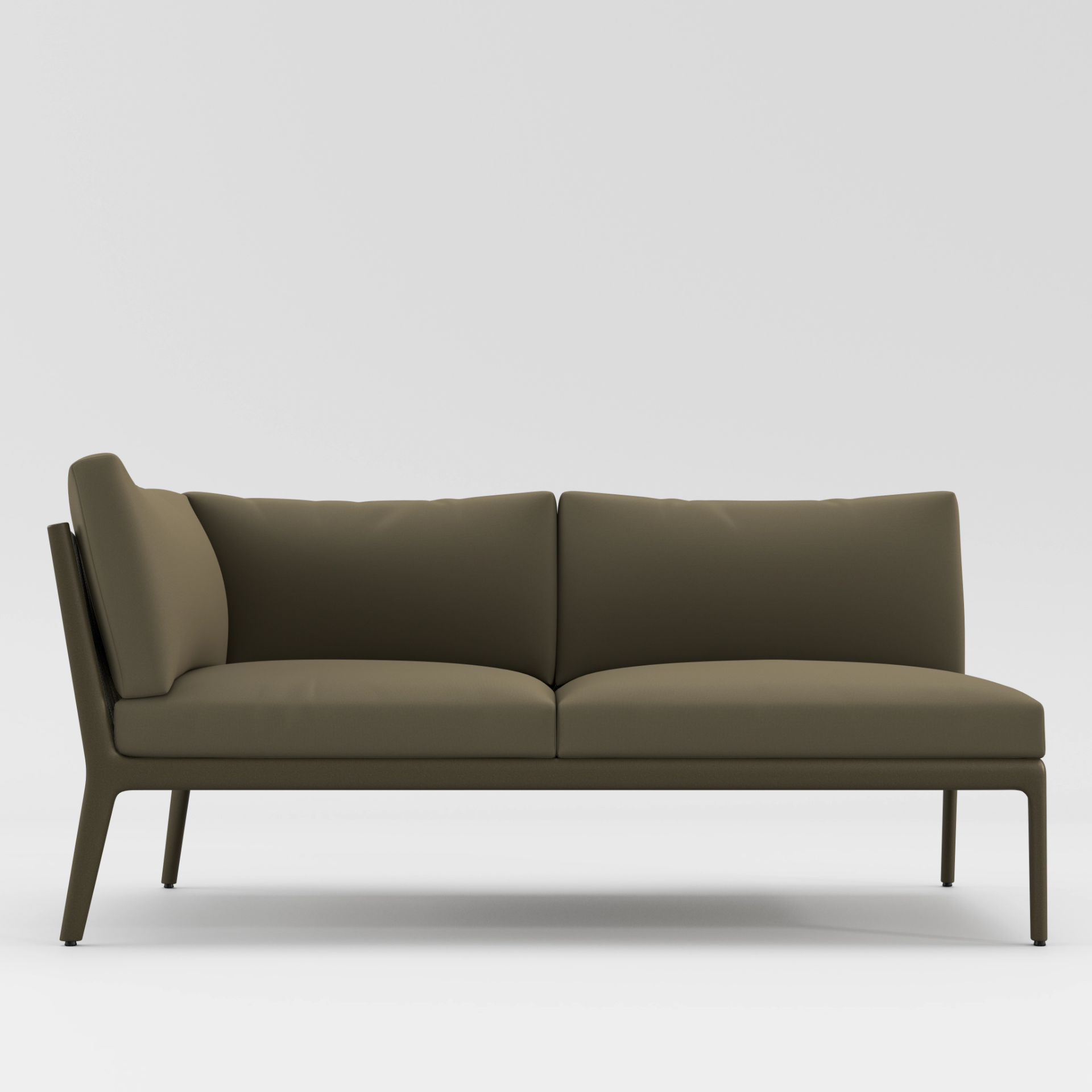 H Left Arm Loveseat by Brown Jordan