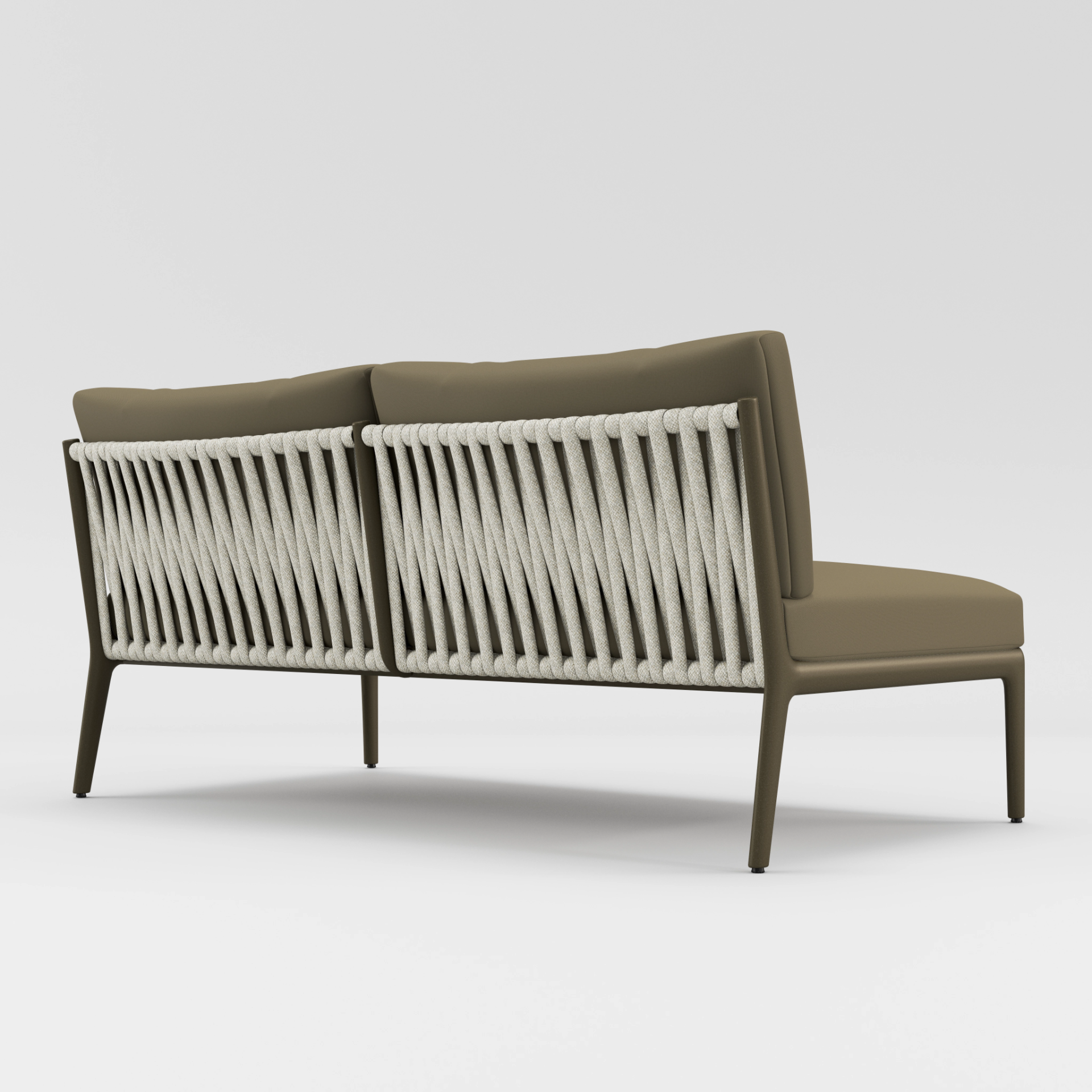 H Armless Loveseat by Brown Jordan