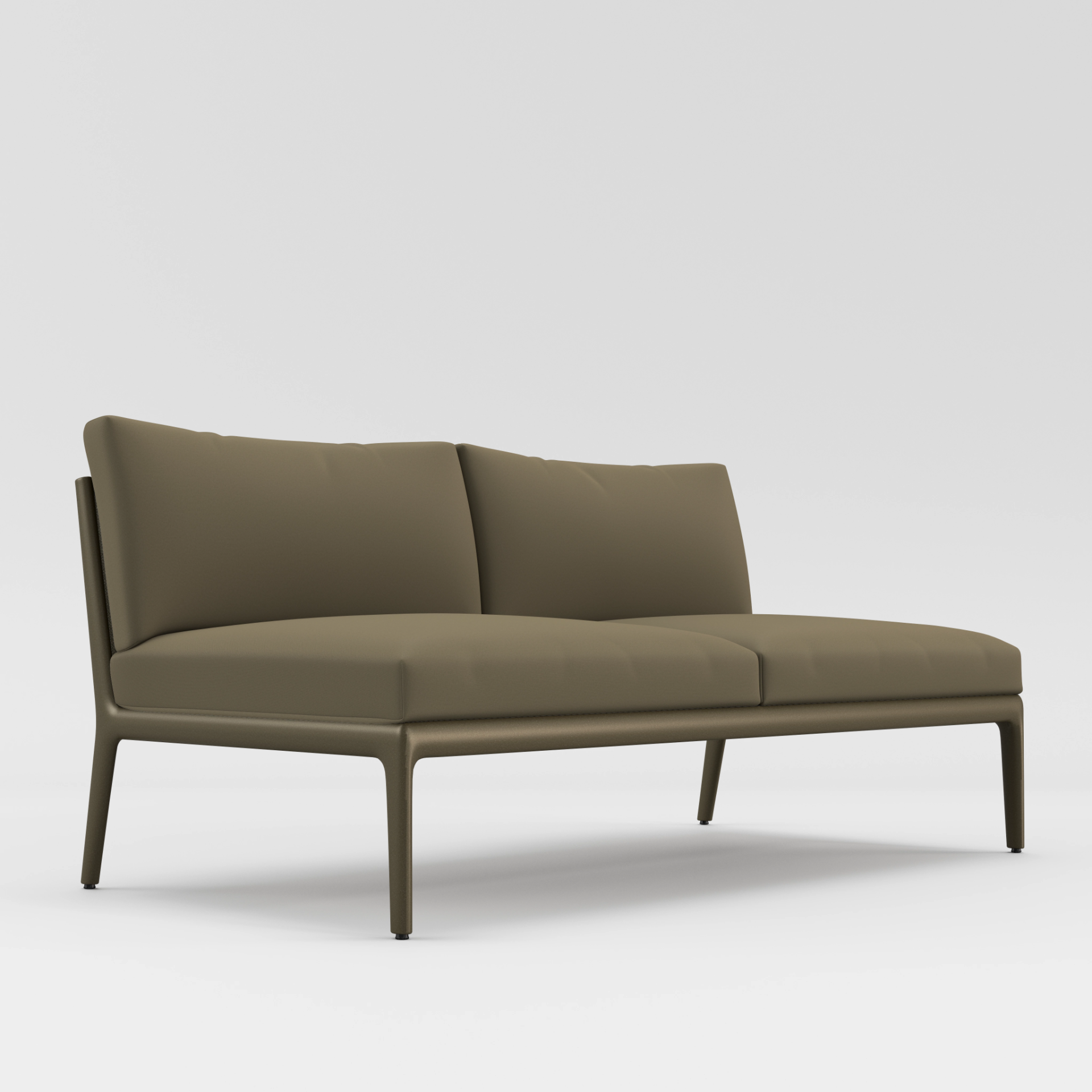 H Armless Loveseat by Brown Jordan