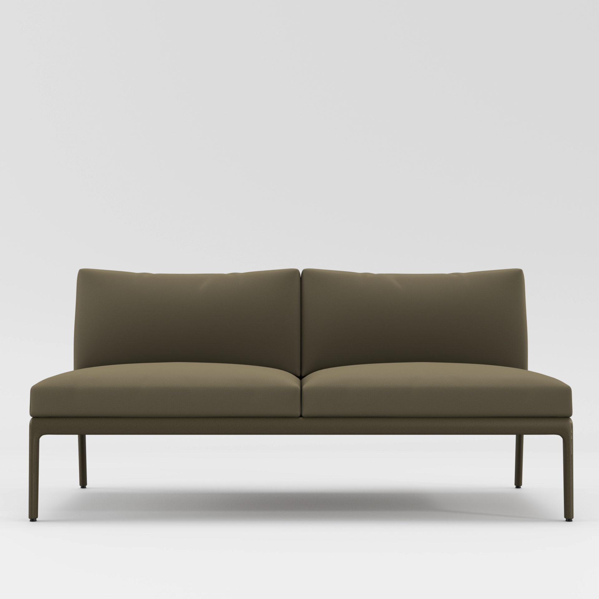 H Armless Loveseat by Brown Jordan