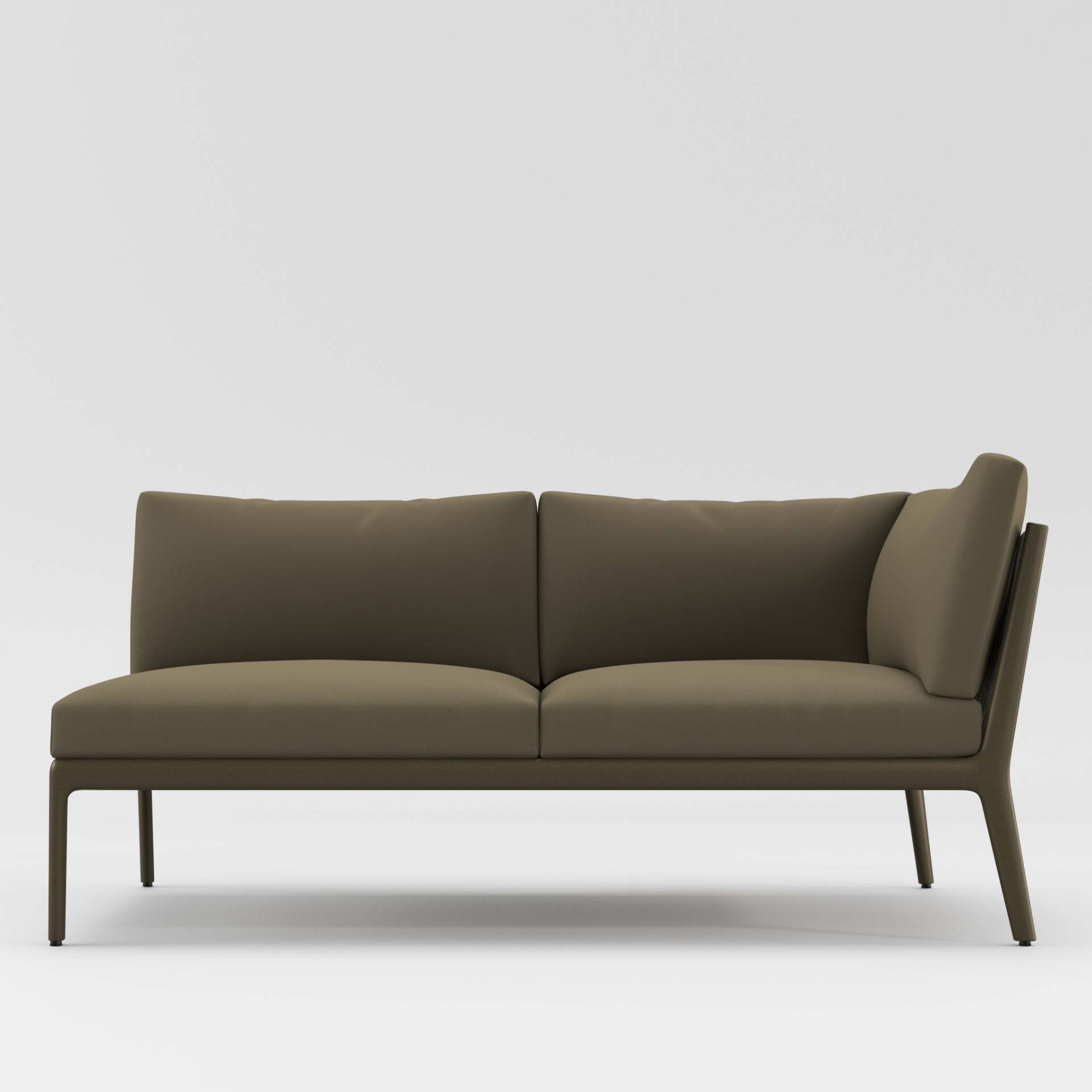 H Right Arm Loveseat by Brown Jordan