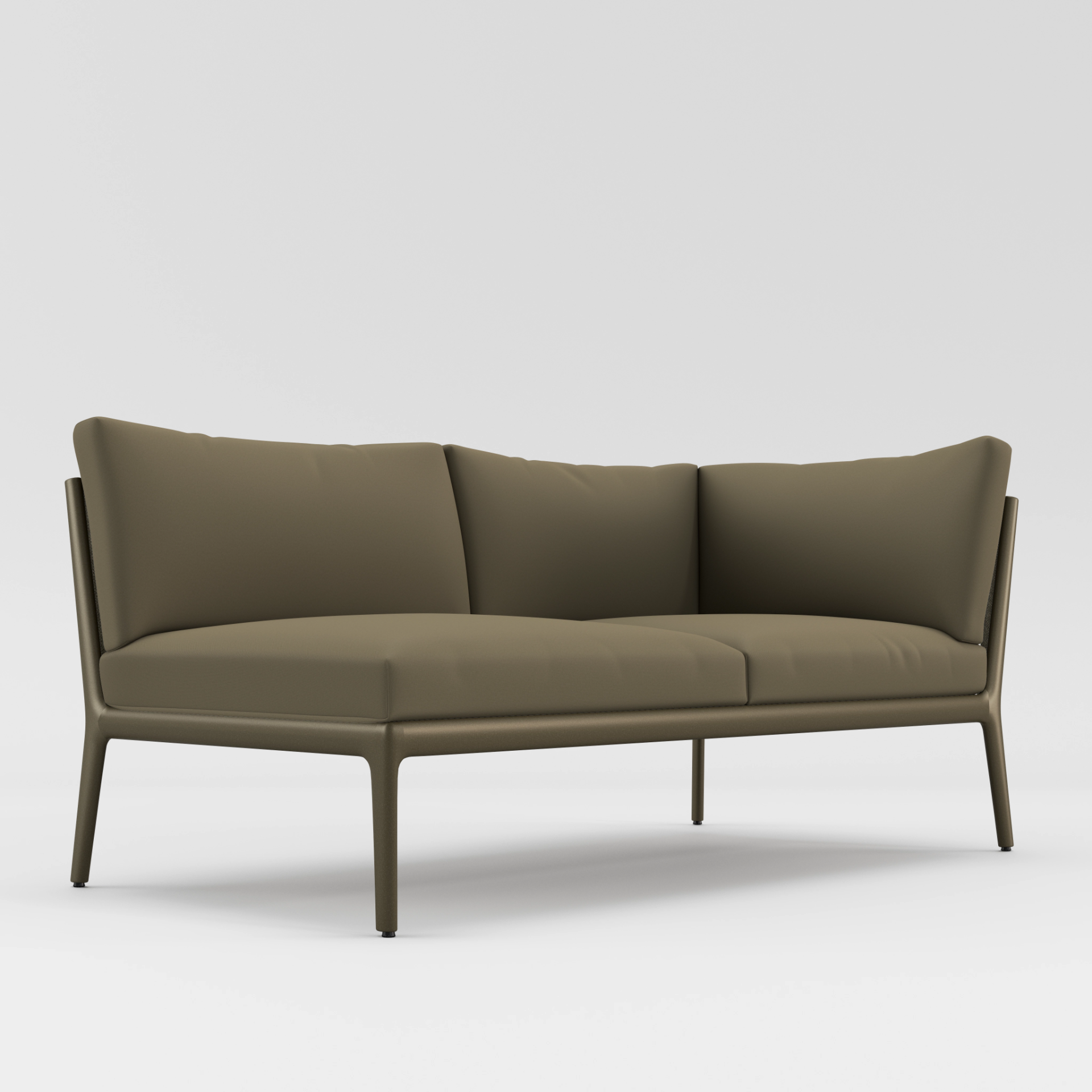 H Right Arm Loveseat by Brown Jordan