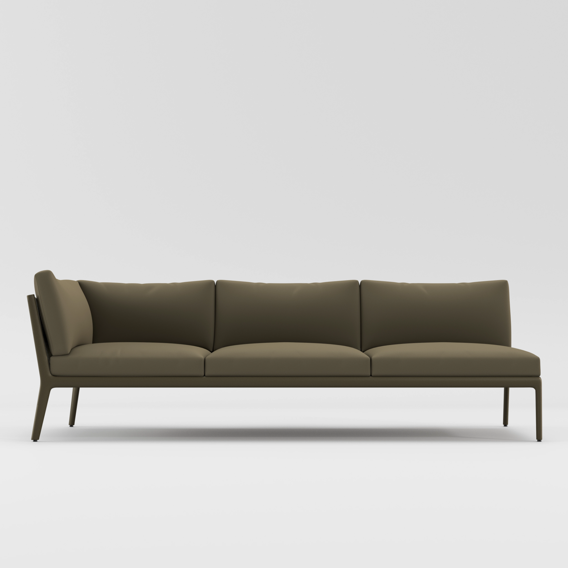 H Left Arm Sofa by Brown Jordan