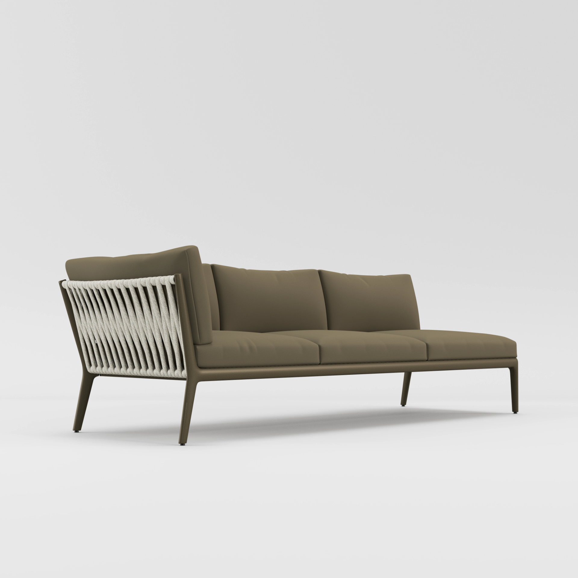 H Right Arm Sofa by Brown Jordan