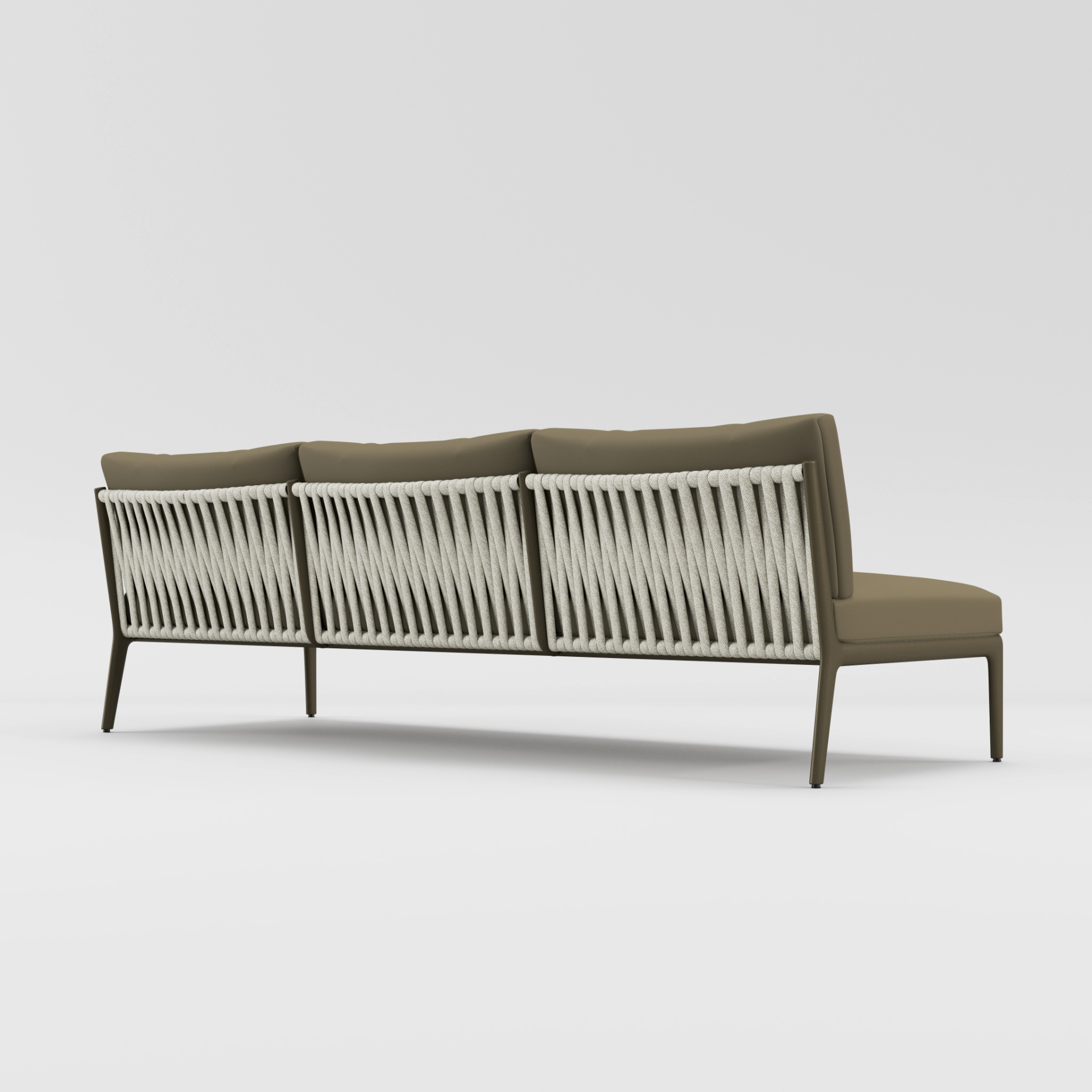 H Armless Sofa by Brown Jordan