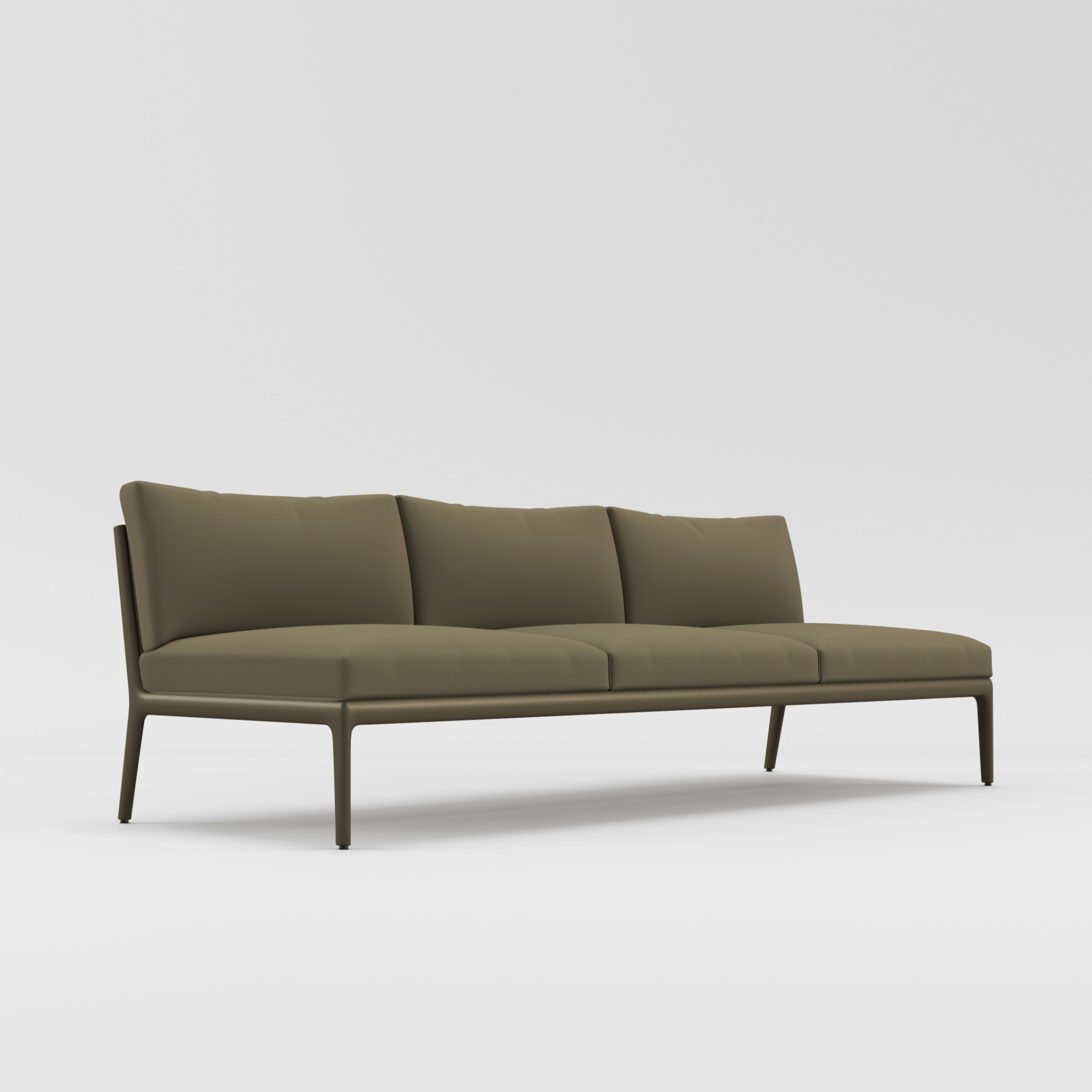 H Armless Sofa by Brown Jordan