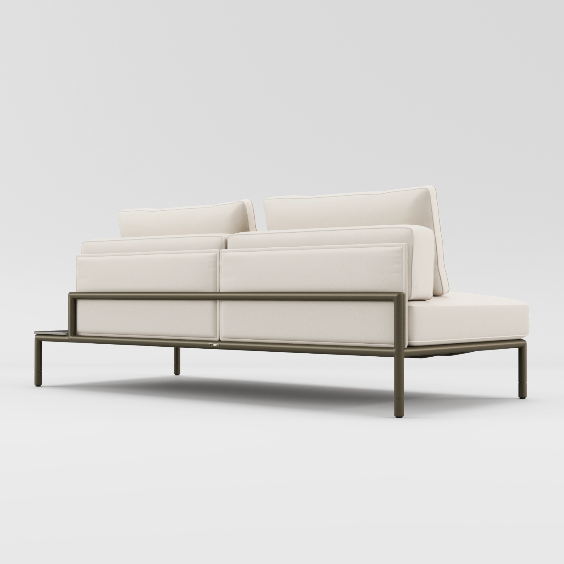 Moto Armless Sectional with Right Table by Brown Jordan