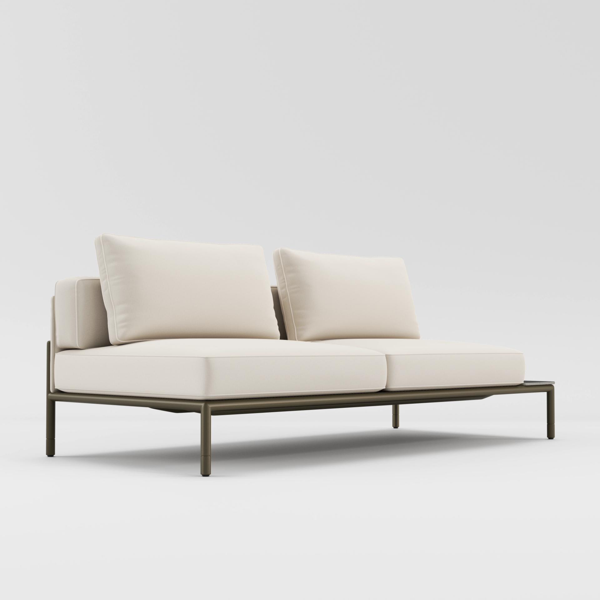 Moto Armless Sectional with Right Table by Brown Jordan