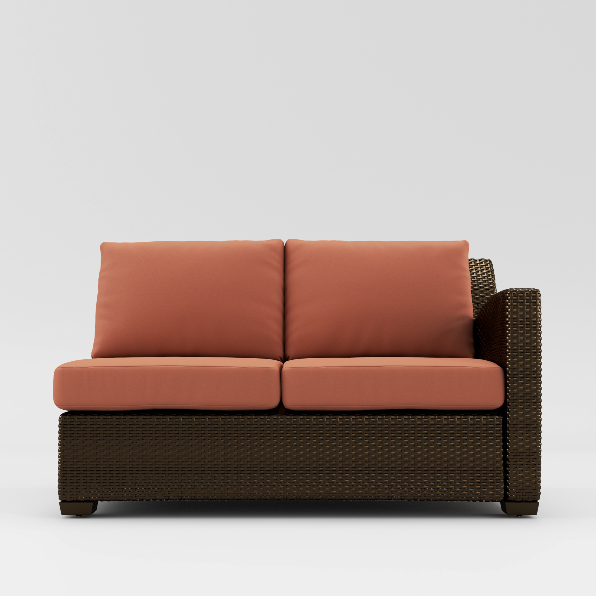 Fusion Right Arm Loveseat - Pillow Back by Brown Jordan