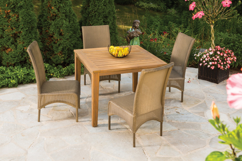 Loom High Back Armless Dining Chair By Lloyd Flanders