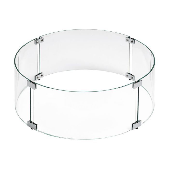 Round Glass Flame Guard for Round Fire Pit  by American Fire glass