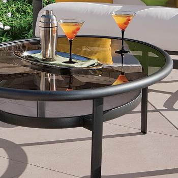 Glass tables from tropitone