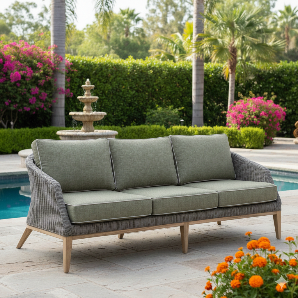 Portola Wicker Sofa By Classic Teak