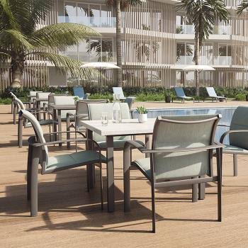 Laguna Beach Padded Sling Dining Chair by Tropitone