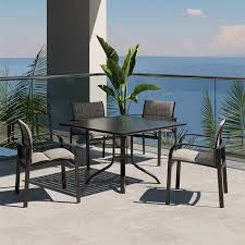 Horizon Solid 30" x 24" Rectangular KD Pedestal Dining Table by Tropitone