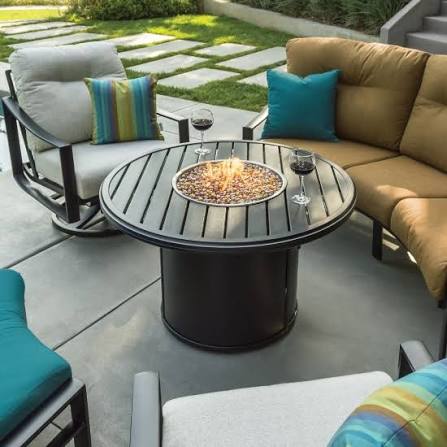 Banchetto 42" Round Fire Pit With Built-In Ignitor with Timer by Tropitone