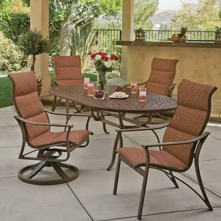 Corsica Padded Sling Dining Chair by Tropitone