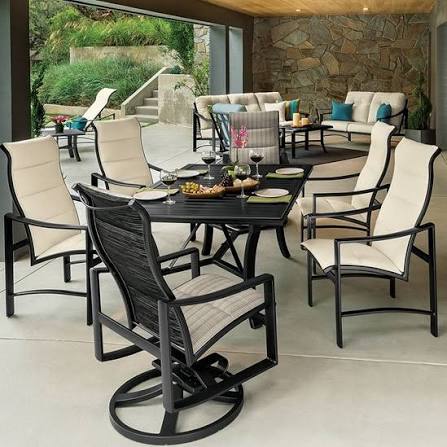 Kenzo Padded Sling Swivel Action Lounger by Tropitone
