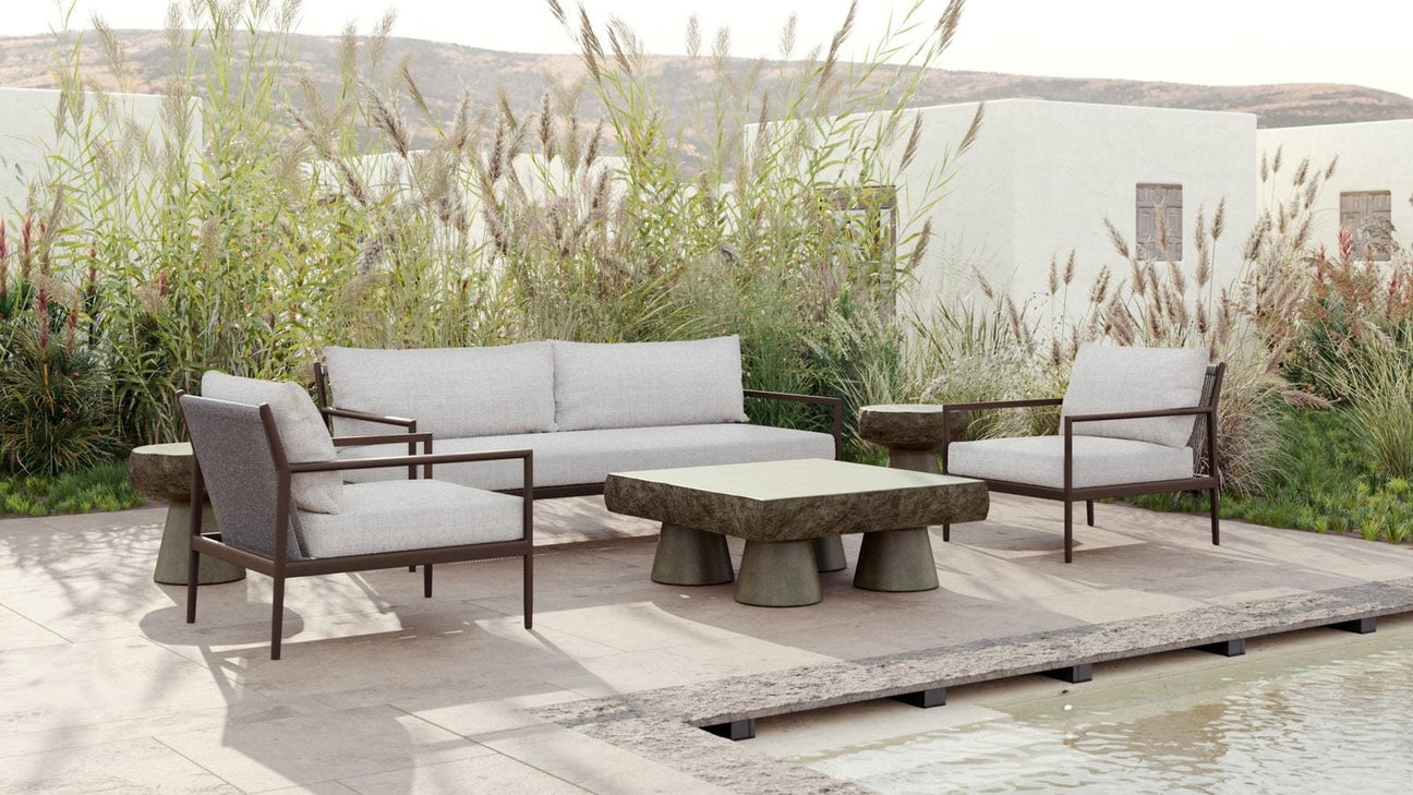 Madeira 3 Seat Sofa - Bronze by Azurro Living