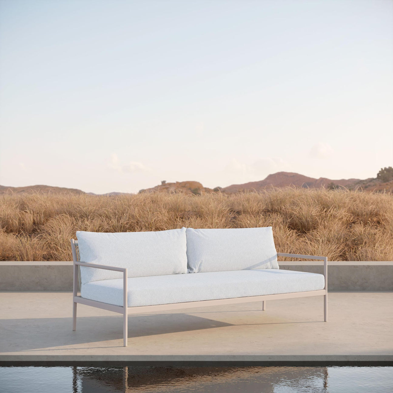 Madeira 3 Seat Sofa - Ivory by Azurro Living