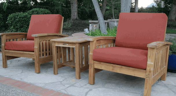 Mission Teak Club Chair - Thumbnail 3