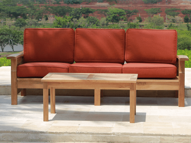 Mission Teak Sofa - Thumbnail 3