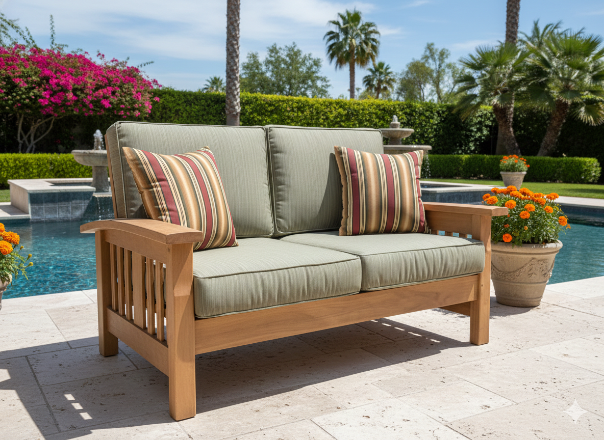 Mission Teak Love Seat By Classic Teak