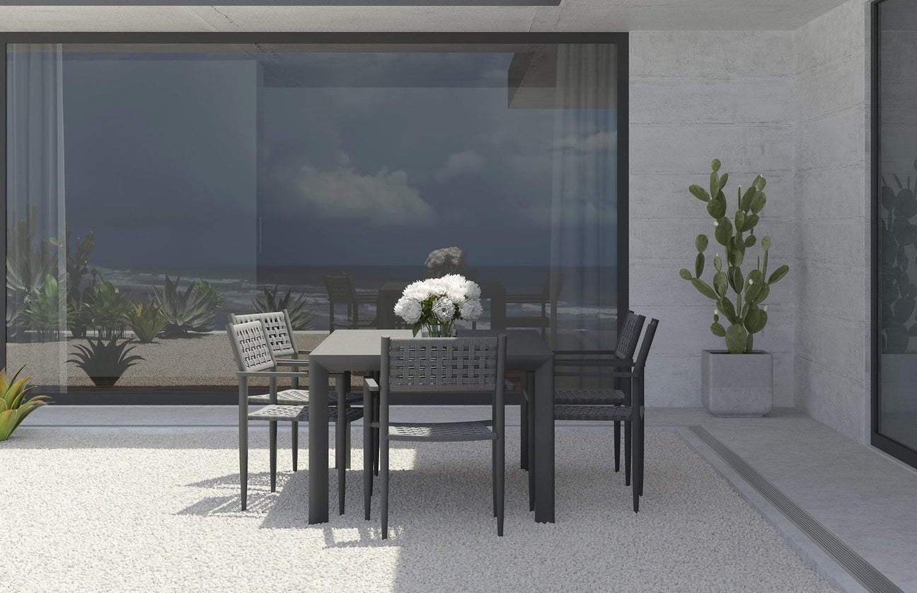 Naples Dining Chair (QTY 4) - Lava Gray by Azurro Living
