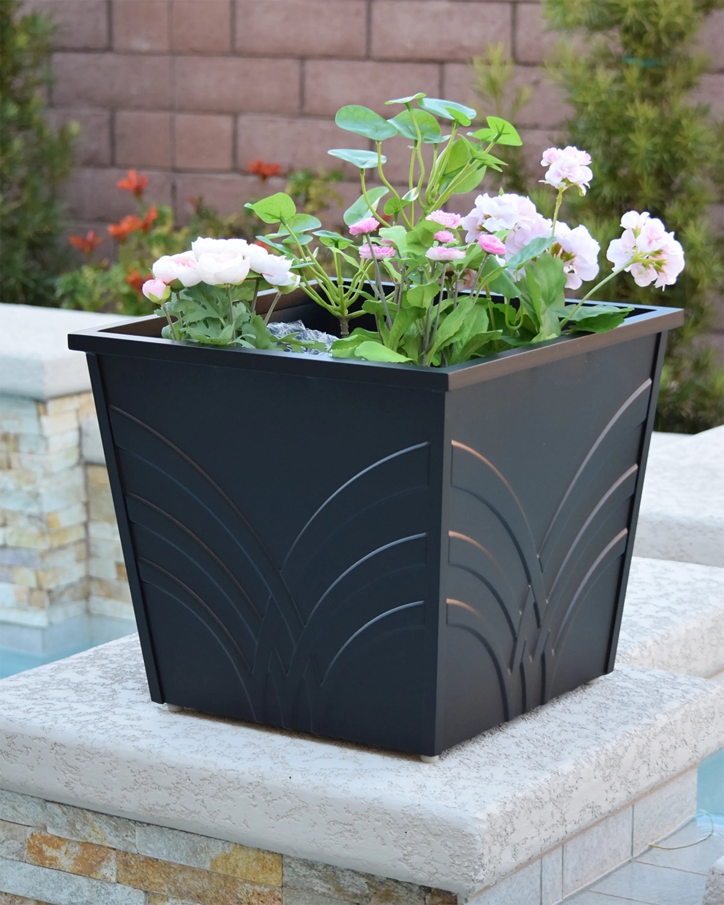 Palm 24" Large Square Planter Box by Hanamint