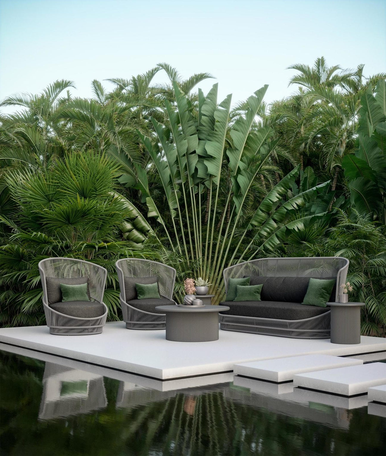 Palma 40" Coffee Table - Charcoal by Azurro Living