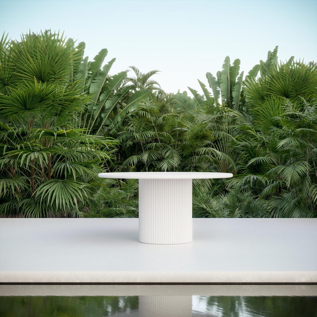 Palma 60" Dining Table - White by Azurro Living