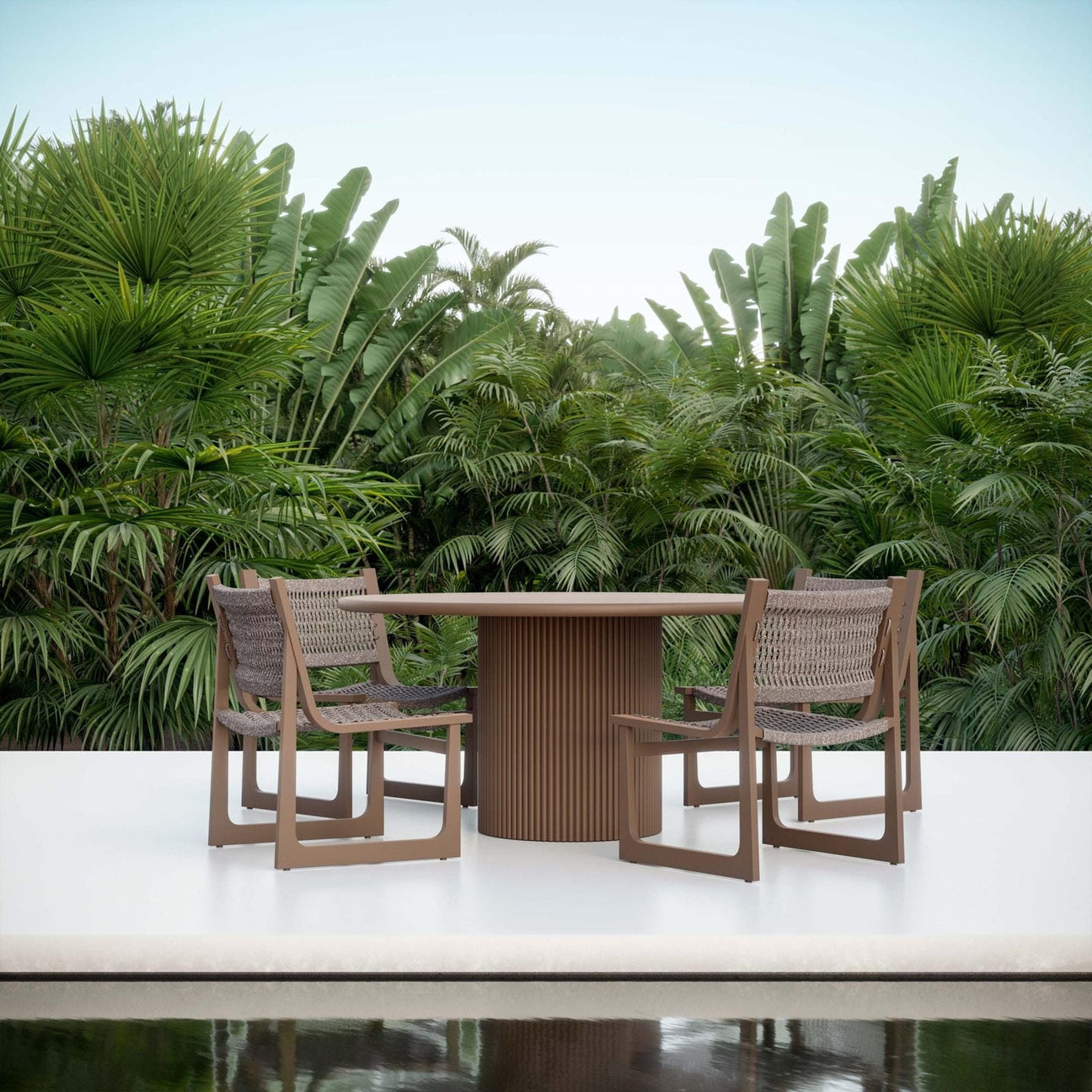 Palma 60" Dining Table - Bronze by Azurro Living