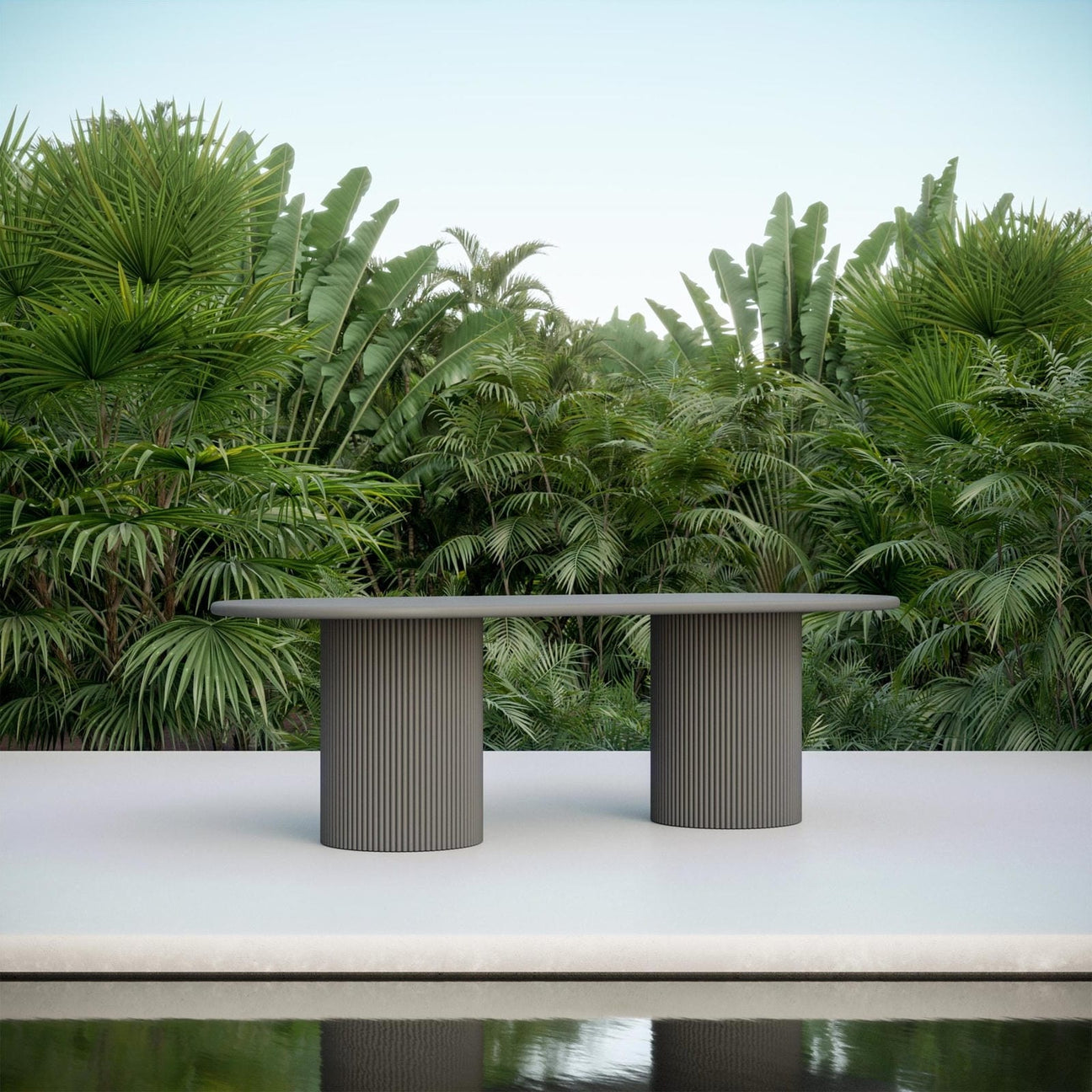 Palma 96" Dining Table - Charcoal by Azurro Living