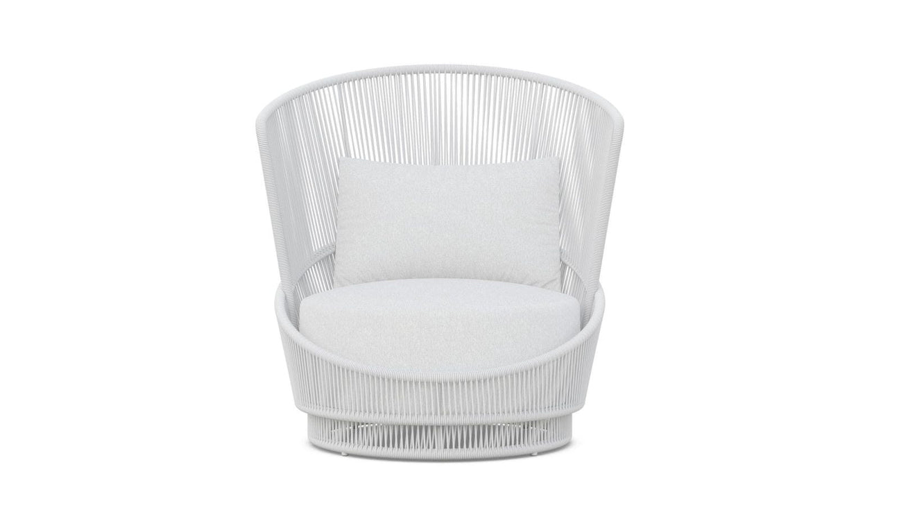 Palma Swivel Club Chair - White Mist by Azurro Living