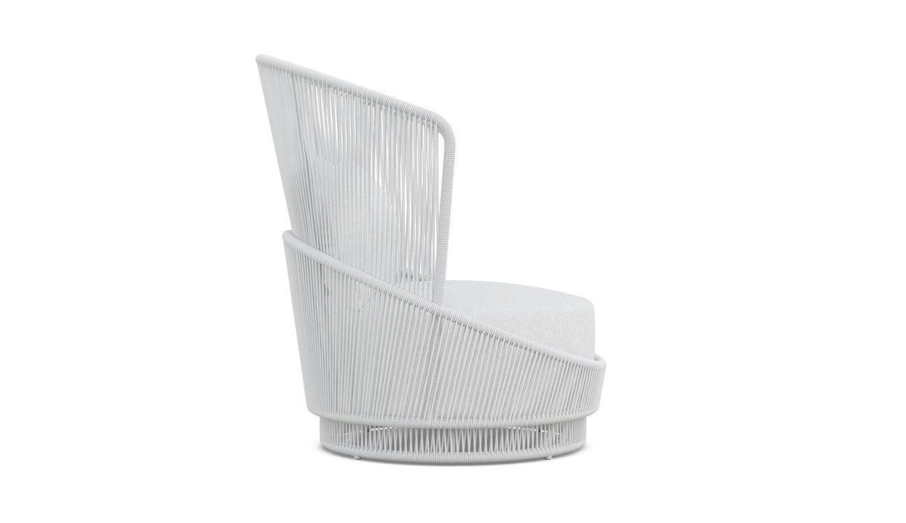 Palma Swivel Club Chair - White Mist by Azurro Living
