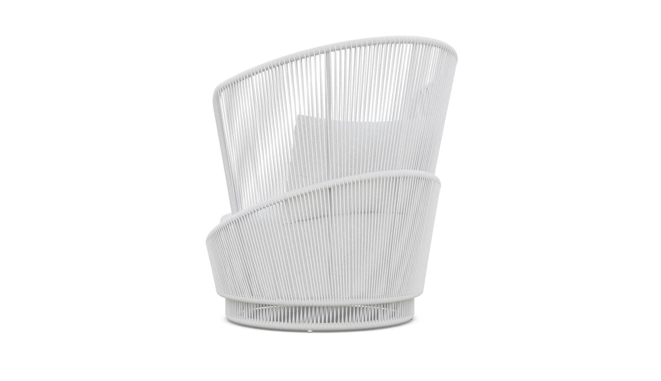Palma Swivel Club Chair - White Mist by Azurro Living