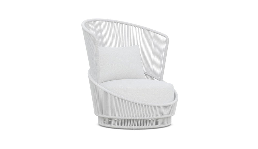 Palma Swivel Club Chair - White Mist by Azurro Living