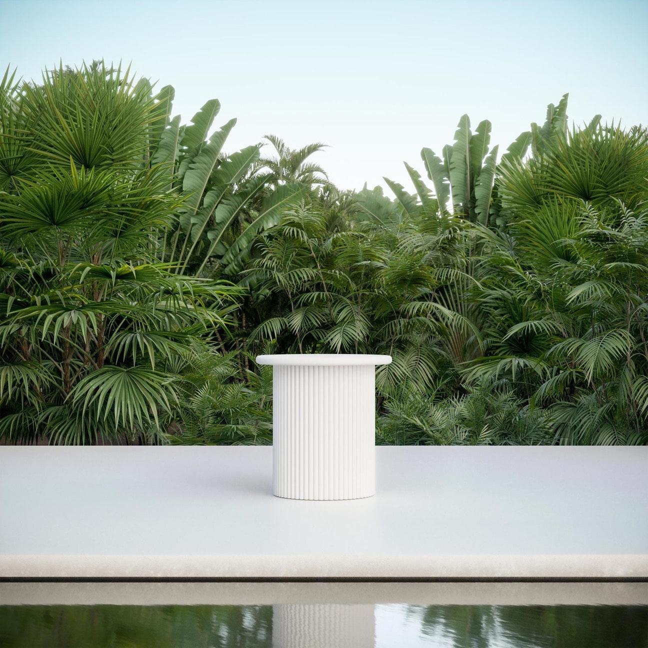Palma Side Table - White by Azurro Living