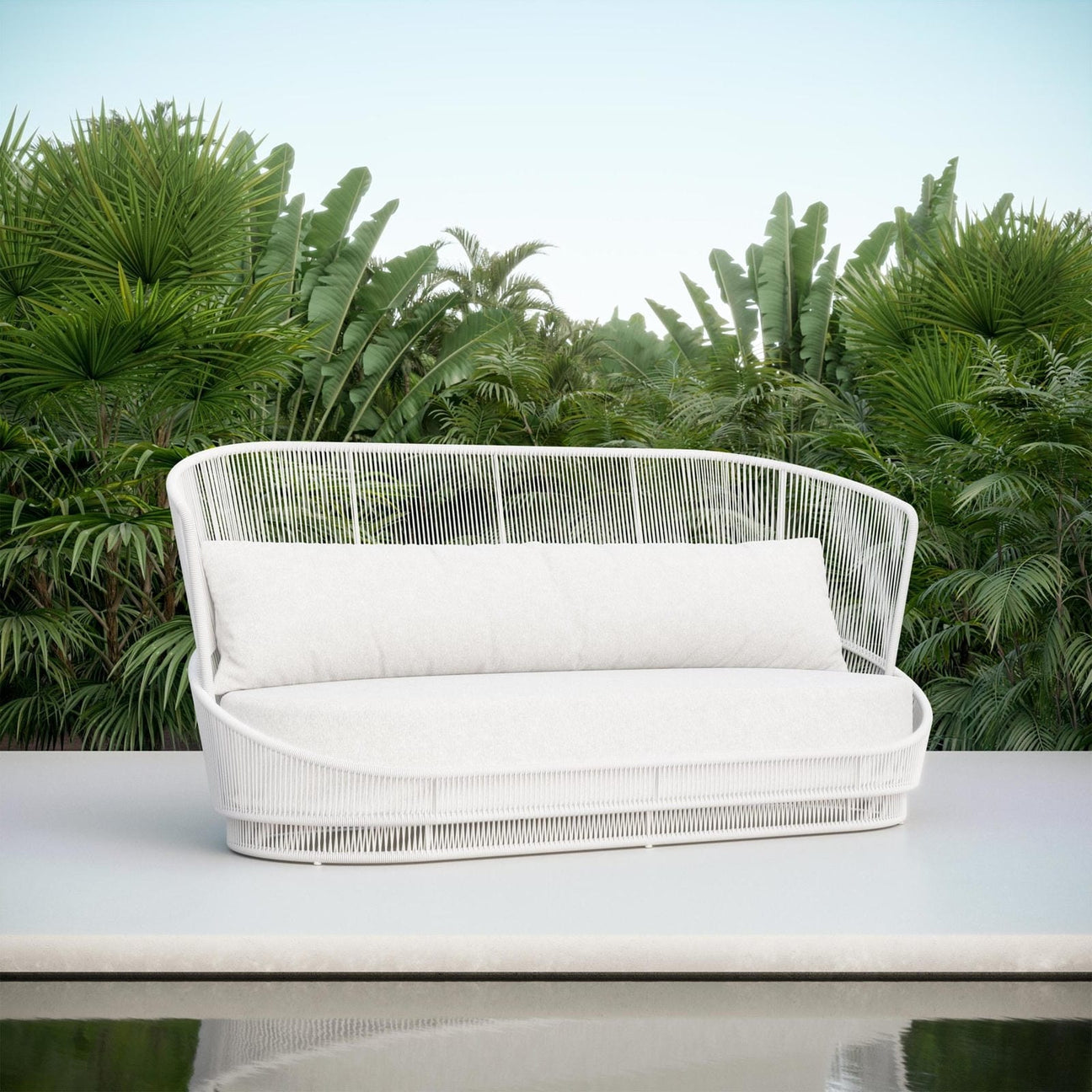 Palma 3 Seat Sofa - White Mist by Azurro Living