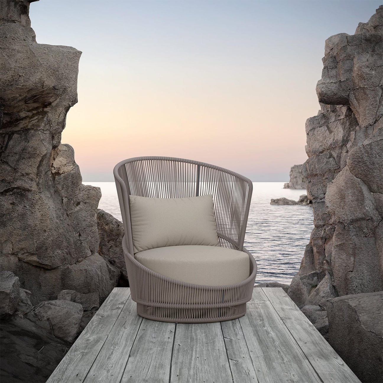 Palma Swivel Club Chair - Mocha by Azurro Living