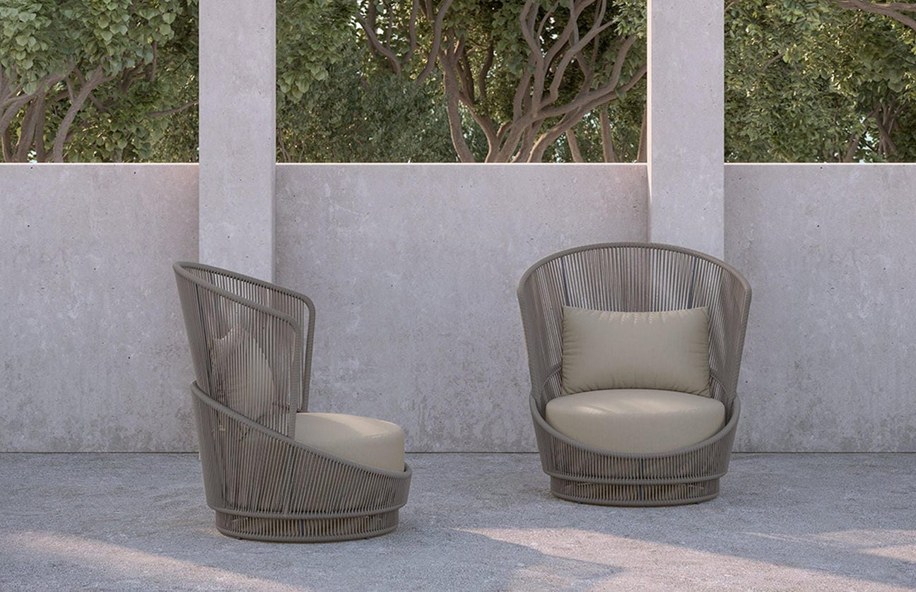 Palma Swivel Club Chair - Mocha by Azurro Living