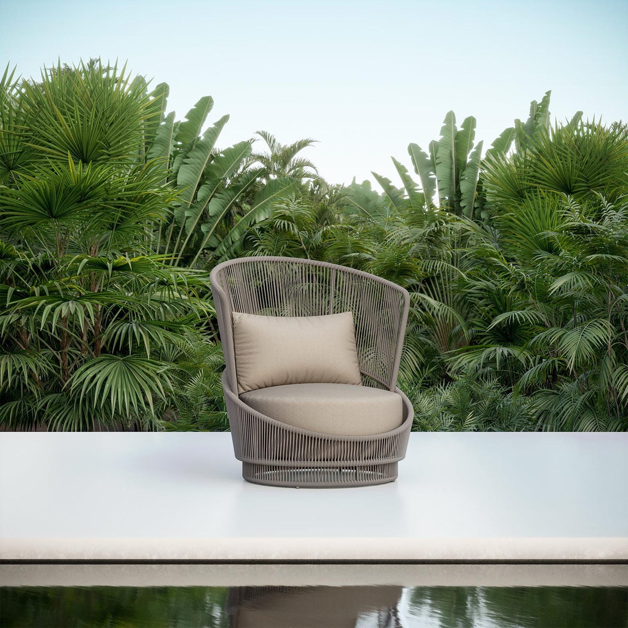 Palma Swivel Club Chair - Mocha by Azurro Living