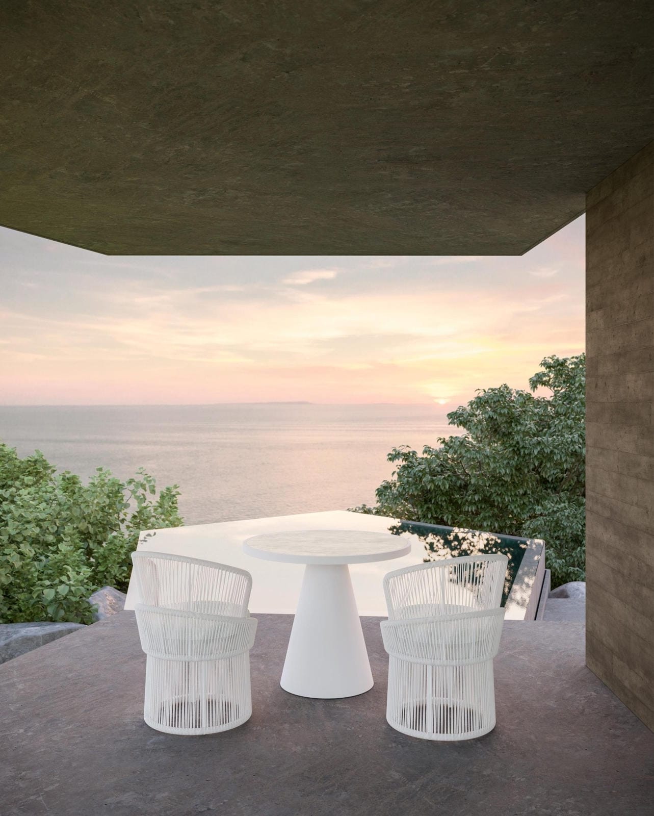 Palma Swivel Dining Chair - White Mist by Azurro Living