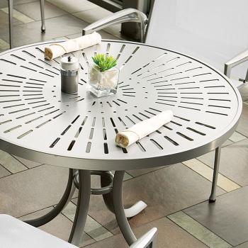 la'stratta aluminum finish table